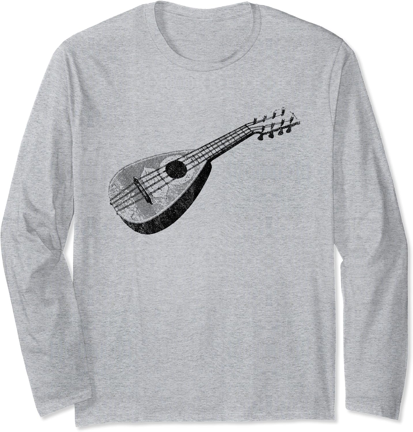 Retro Mandolin Player Gift Vintage Mandolin Long Sleeve T